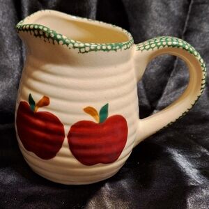Vintage Apple Small Pitcher~Creamer~Apples~Farmhouse~Rustic~Hand Painted